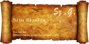 Szin Gizella névjegykártya