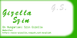 gizella szin business card